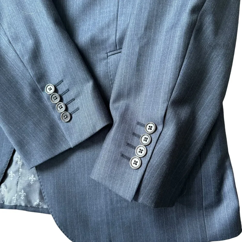John Varvatos Navy Wool Blazer